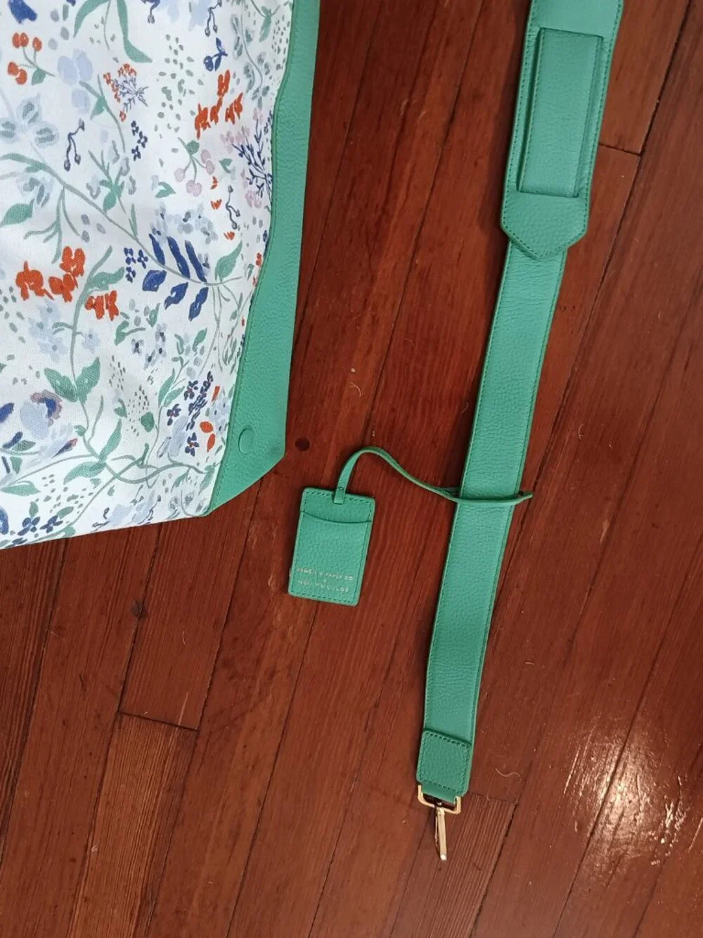 Neely & Chloe Travel Duffel & Garment Bag Set Spring Green & Flowers